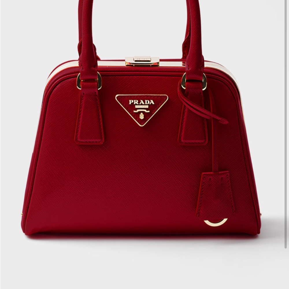 Prada Crimson Leather Satchel